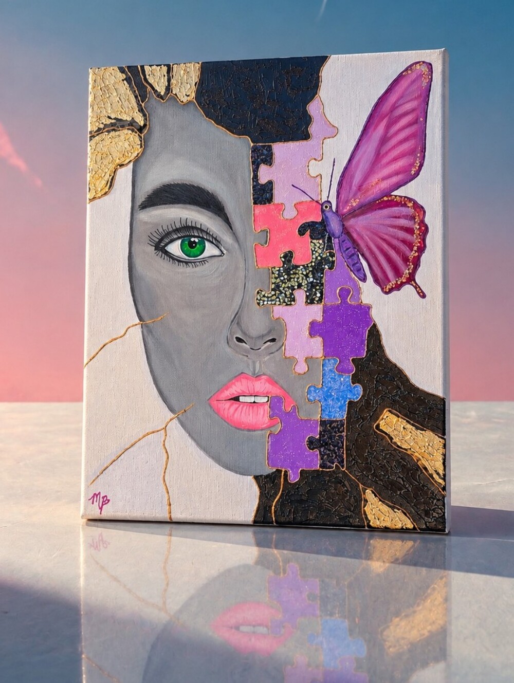 Ｔｈｅ　Ｐｉｅｃｅｓ　Ｔｈａｔ　
Ｍａｄｅ　Ｈｅｒ 🦋 - 18x24 Canvas